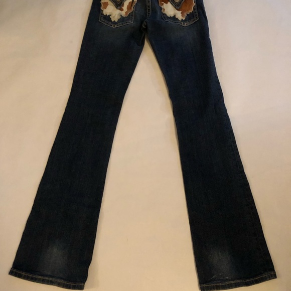 Miss Me Cowhide Pockets Bootcut Jeans Size 27 - Picture 2 of 4